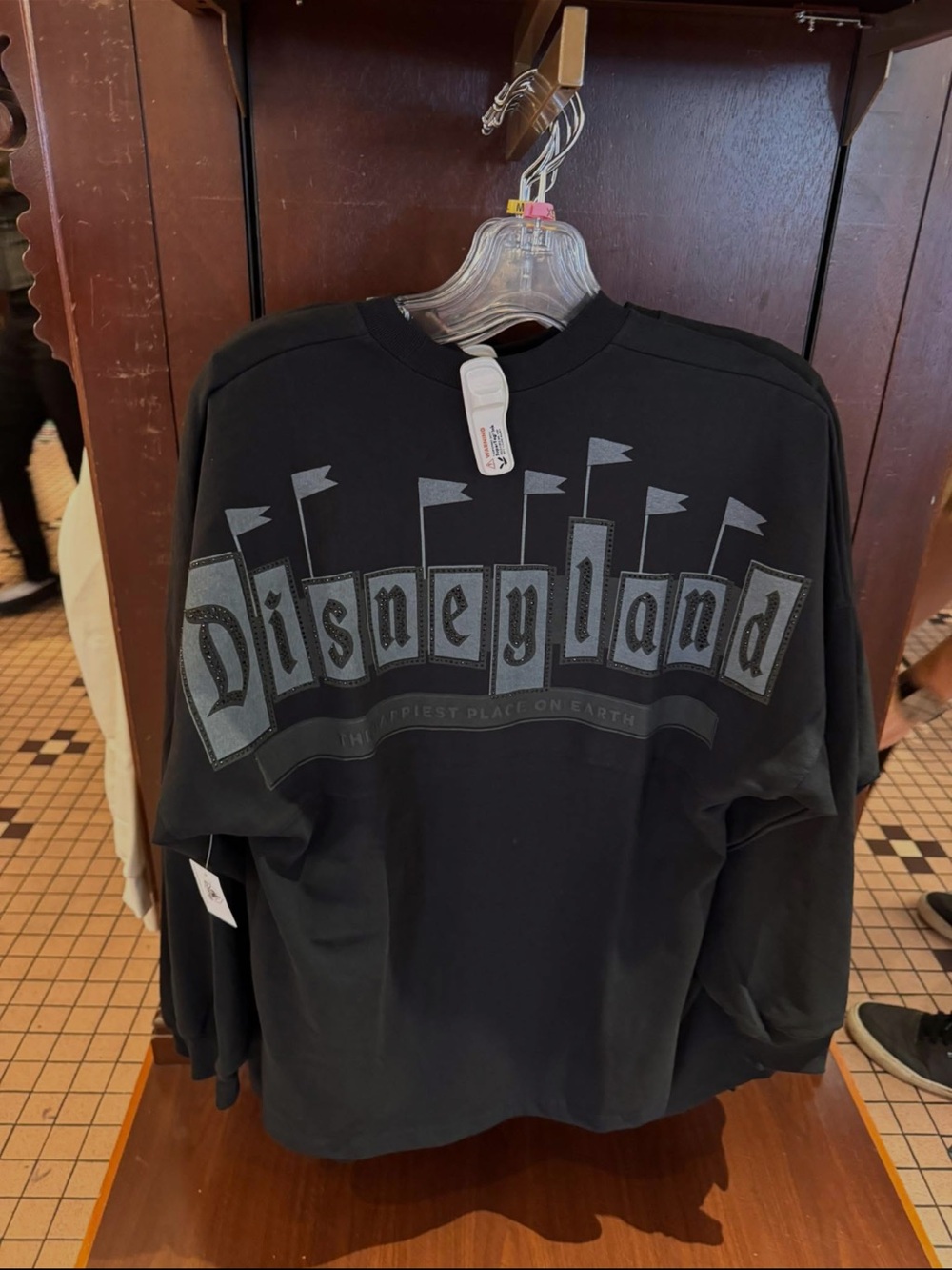 Disney Parks Black Disneyland Marquee Rhinestone Spirit Jersey